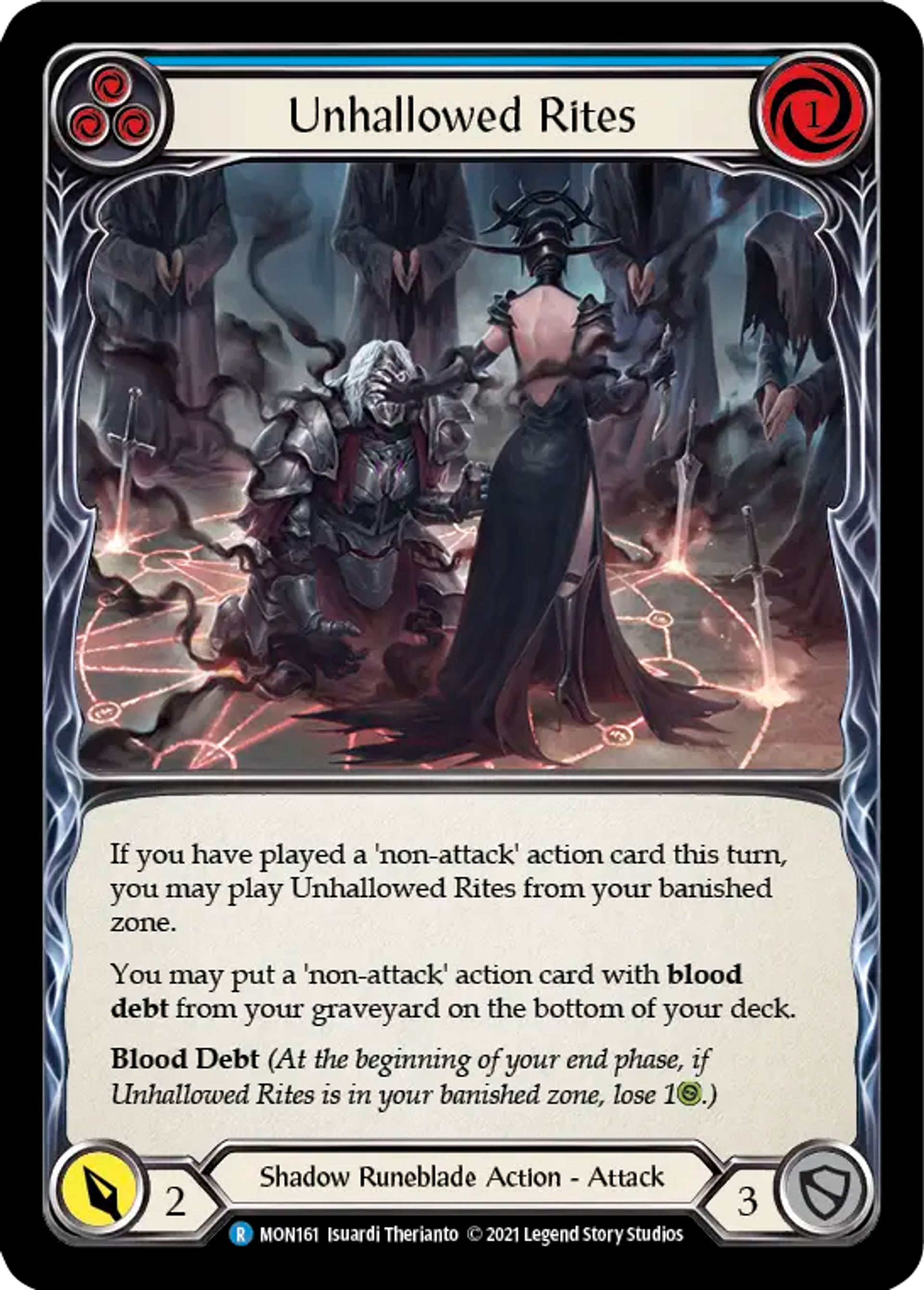 Unhallowed Rites (Blue) — Monarch — Flesh and Blood