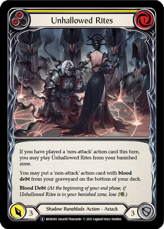 Unhallowed Rites (Yellow) — Monarch - Unlimited — Flesh and Blood