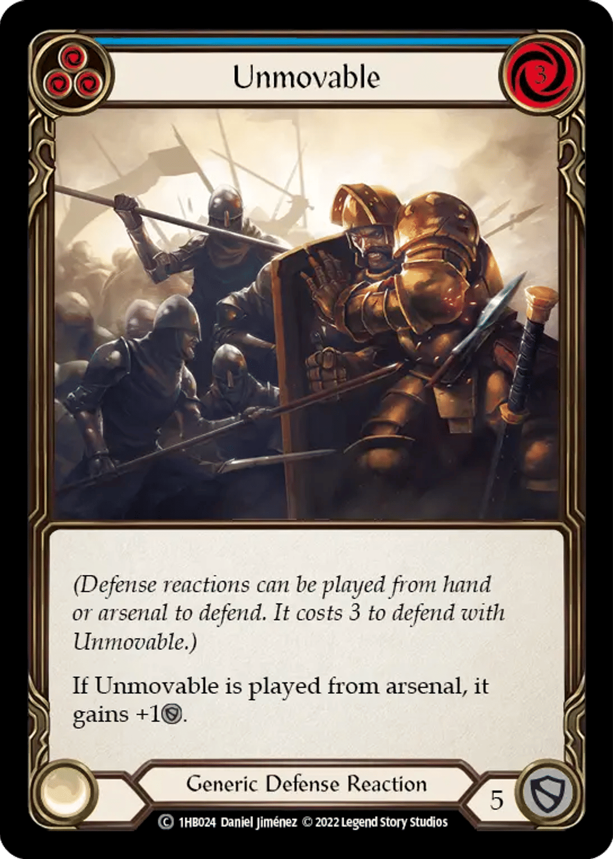 Unmovable (Blue) from Bravo - Blitz Deck - Flesh and Blood