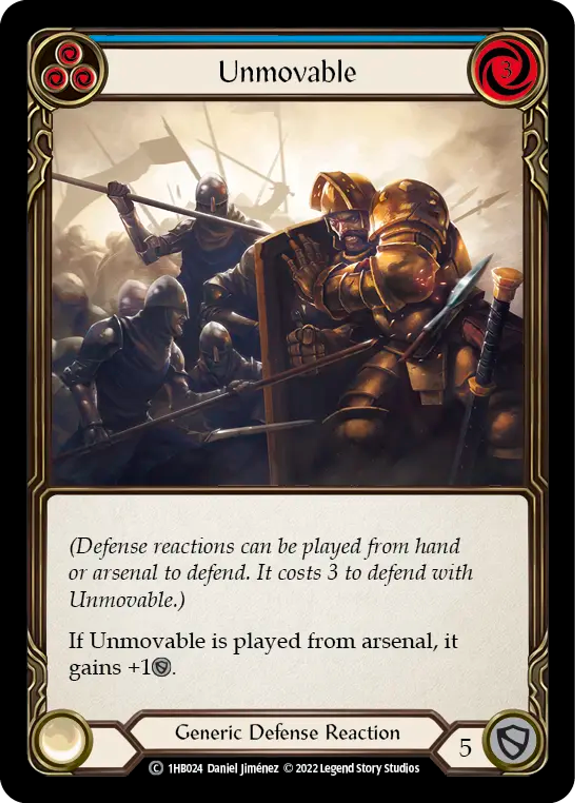 Unmovable (Blue) — Bravo - Blitz Deck — Flesh and Blood