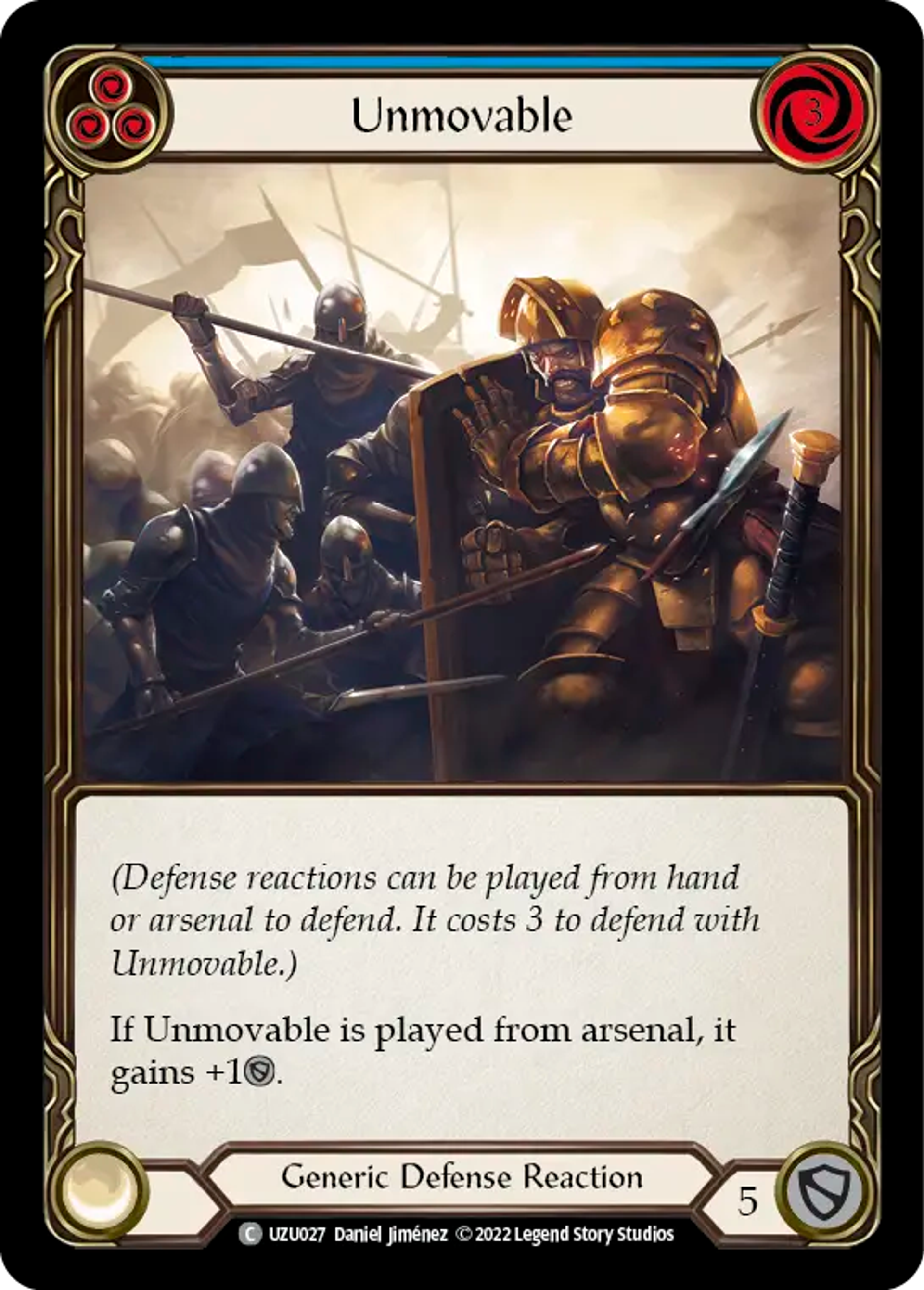Unmovable (Blue) — Uzuri - Blitz Deck — Flesh and Blood