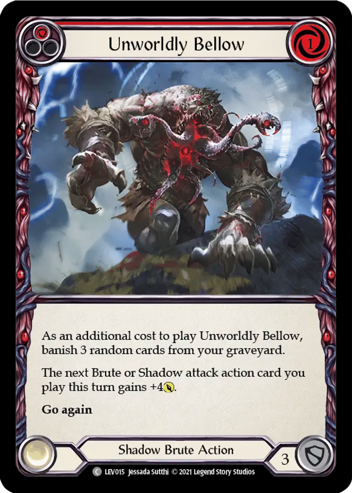 Unworldly Bellow (Red) from Levia - Blitz Deck - Flesh and Blood