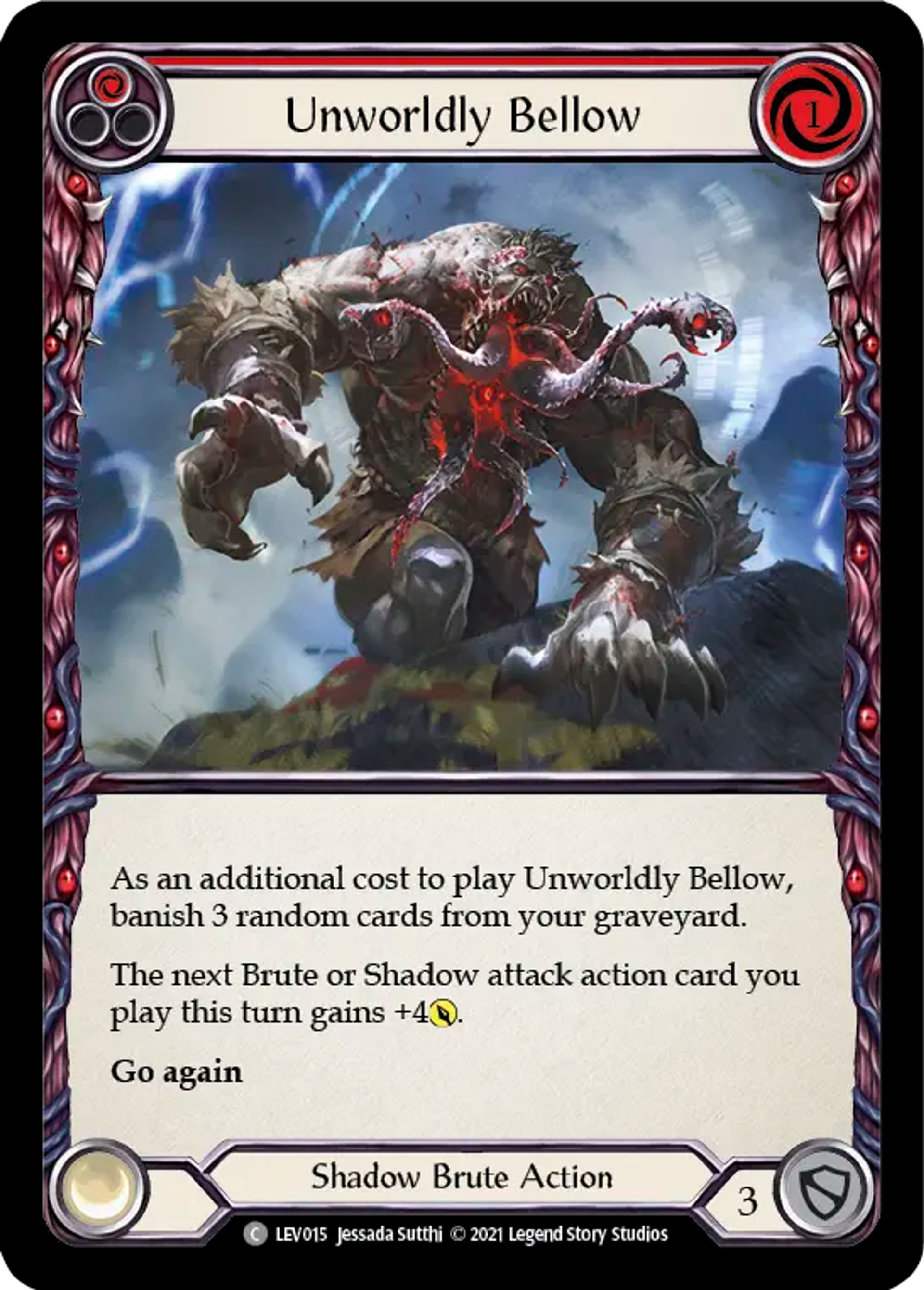 Unworldly Bellow (Red) — Levia - Blitz Deck — Flesh and Blood