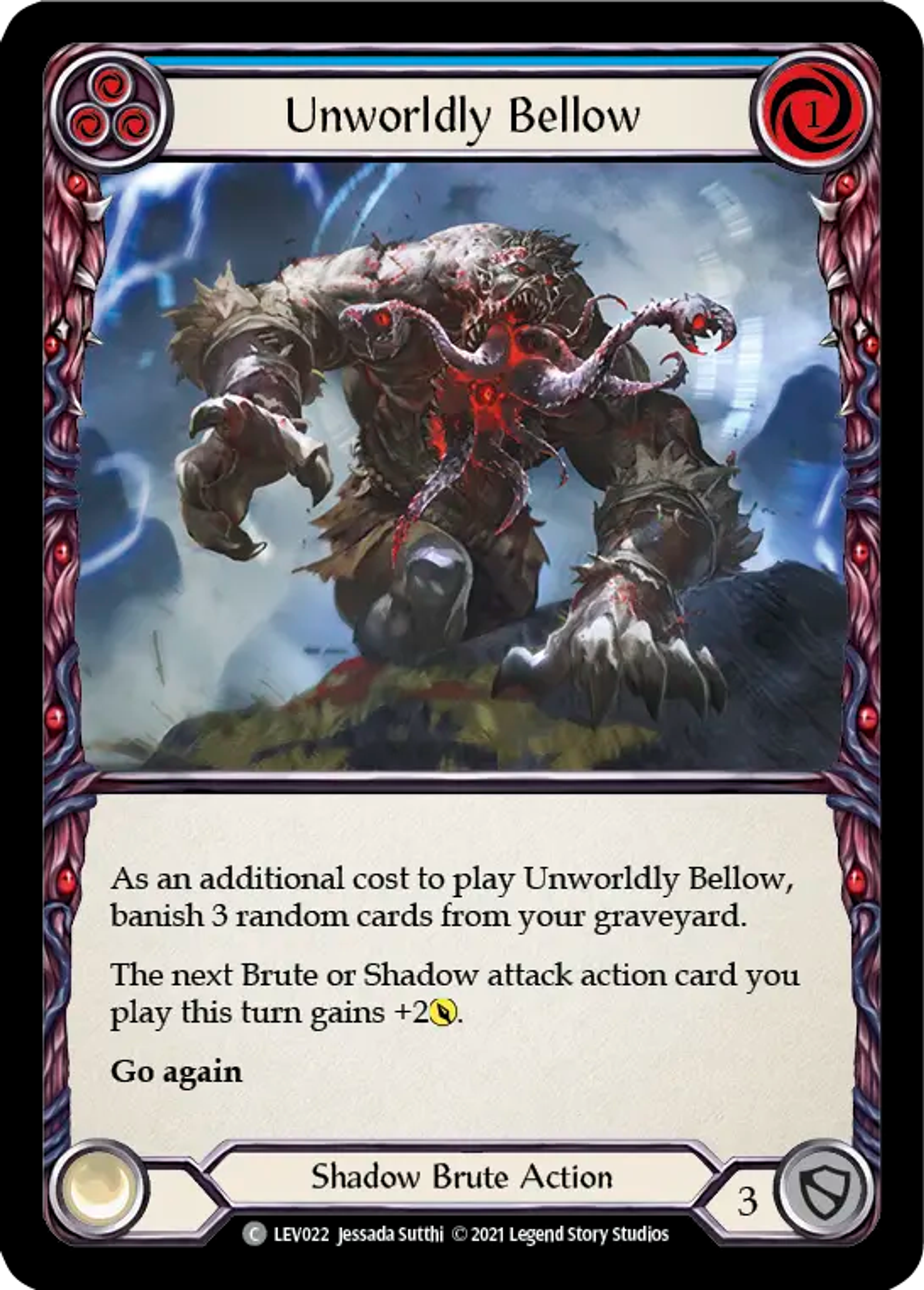Unworldly Bellow (Blue) — Levia - Blitz Deck — Flesh and Blood
