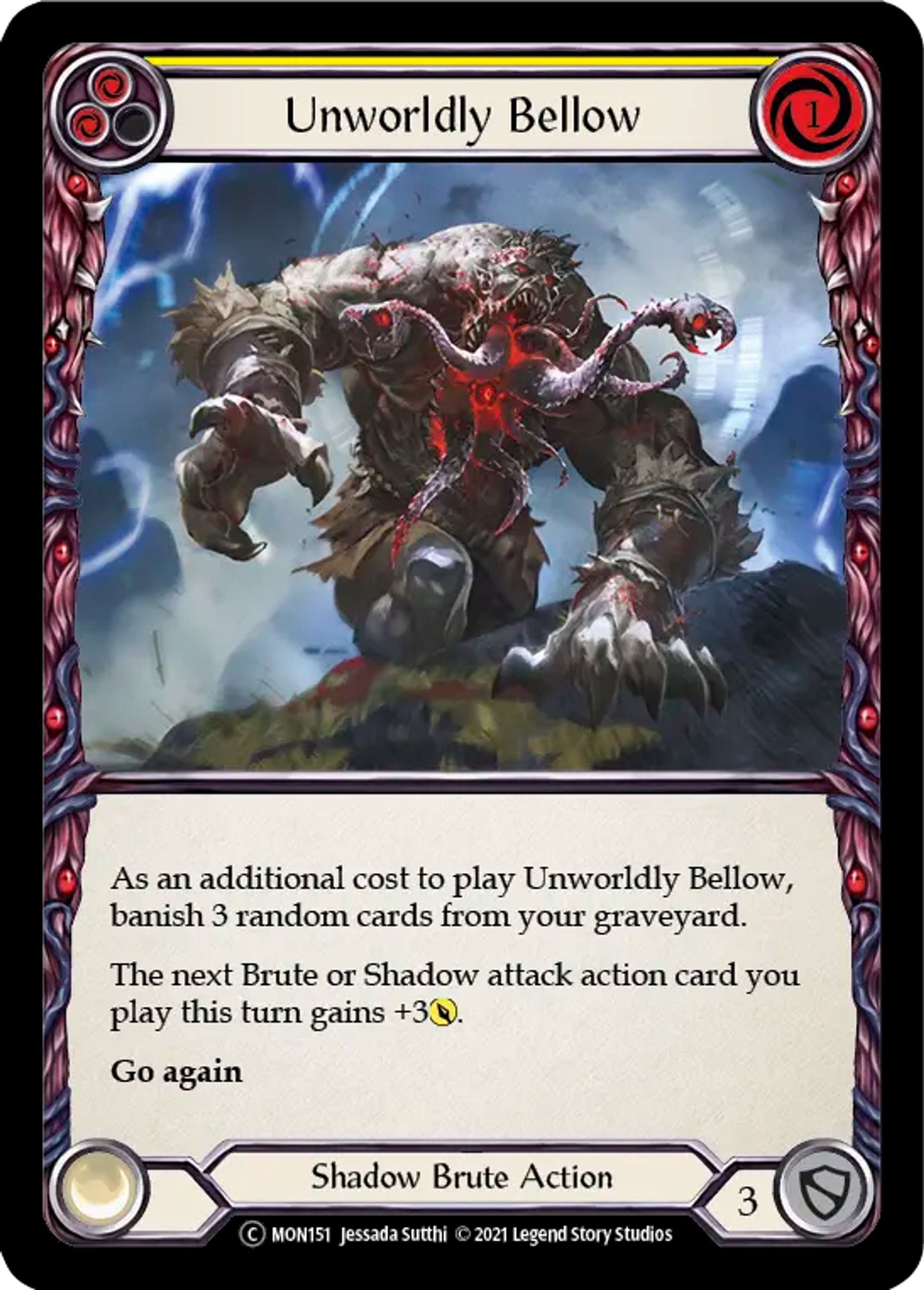 Unworldly Bellow (Yellow) — Monarch - Unlimited — Flesh and Blood