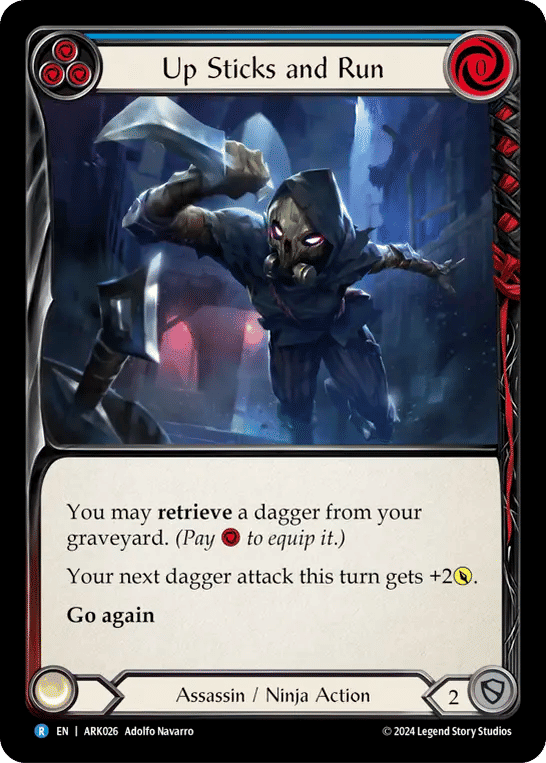 Up Sticks and Run (Blue) — The Hunted Blitz Deck - Arakni — Flesh and Blood