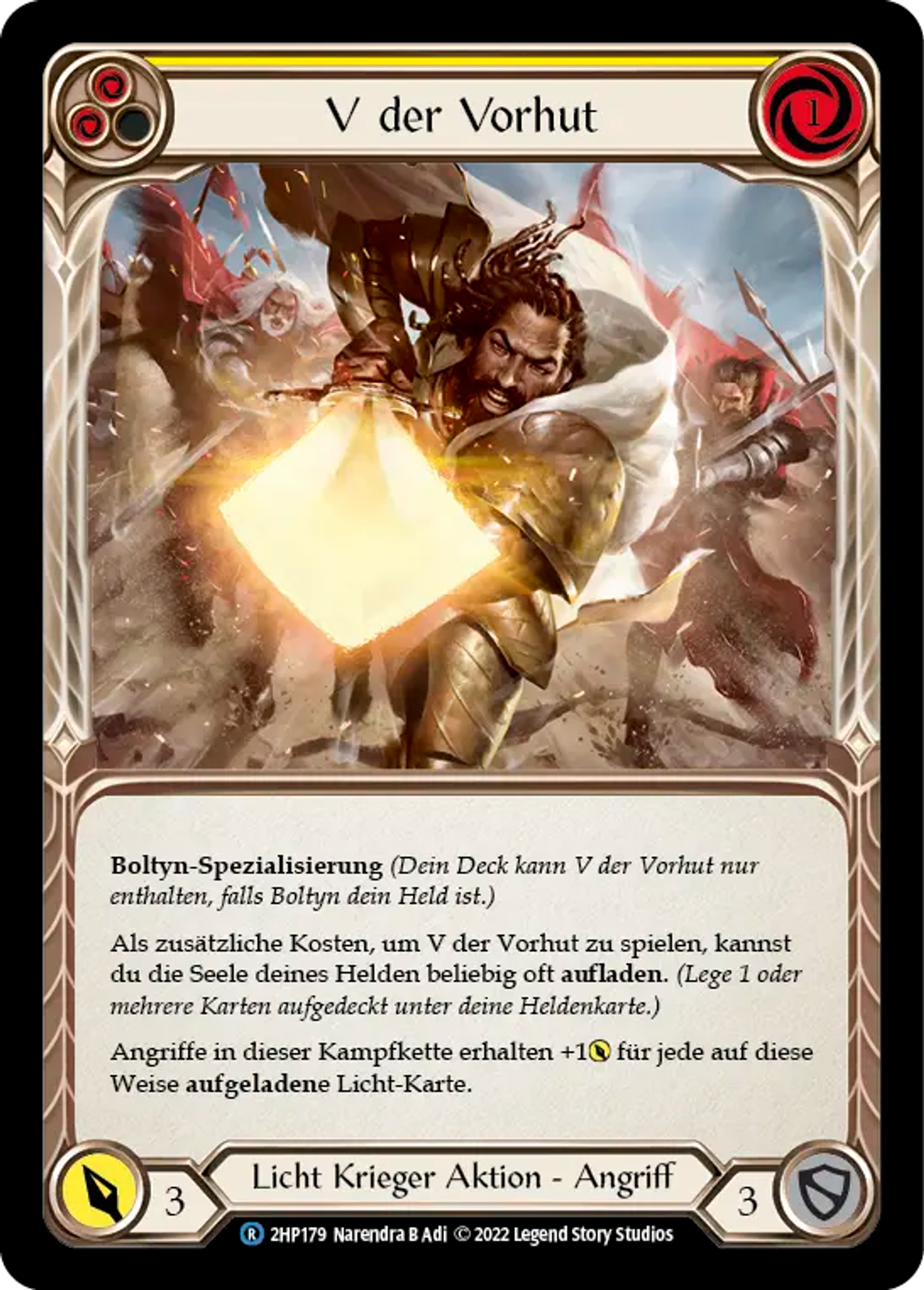 V of the Vanguard (Yellow) — History Pack 2 - Black Label — Flesh and Blood