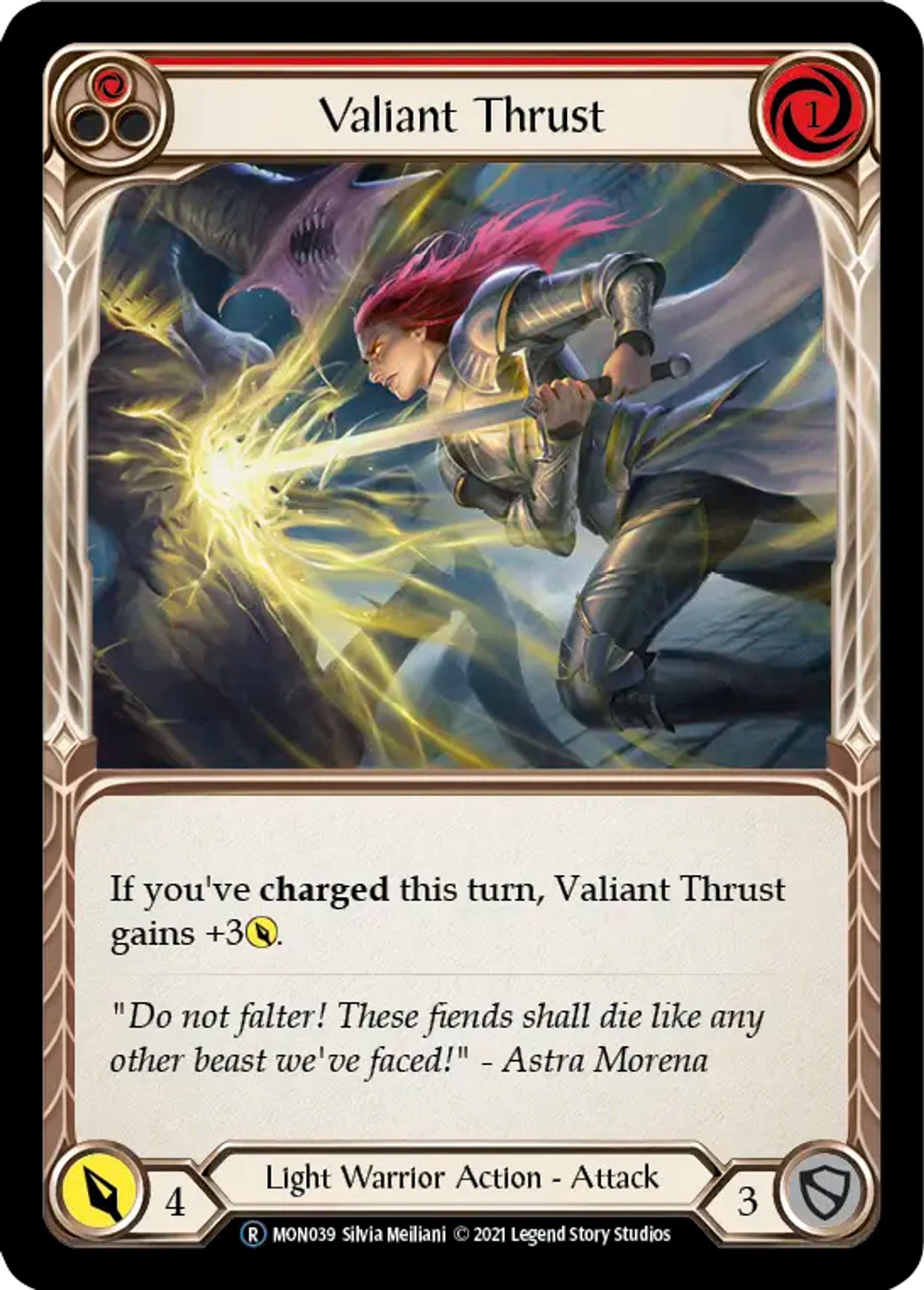Valiant Thrust (Red) — Monarch - Unlimited — Flesh and Blood