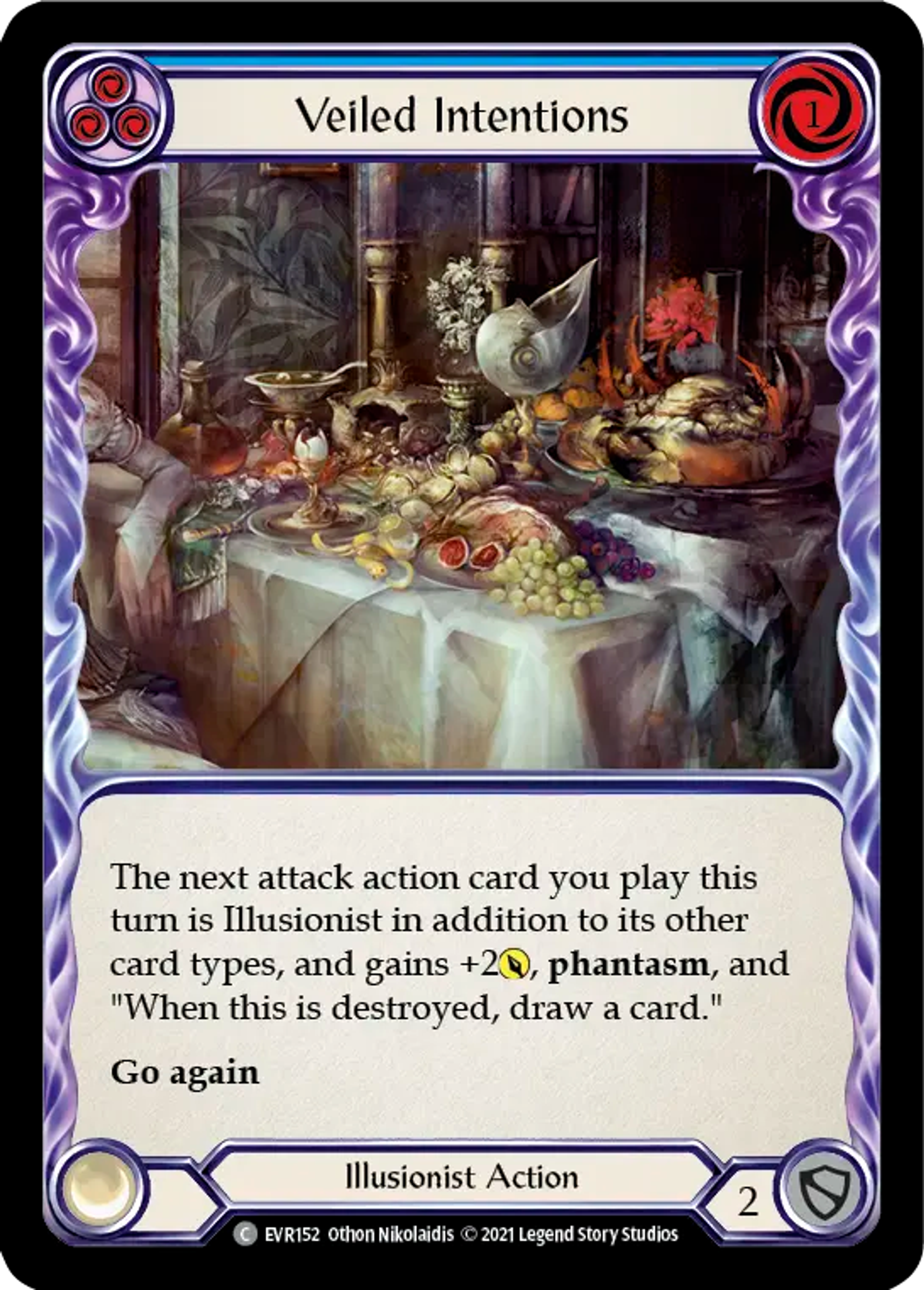 Veiled Intentions (Blue) — Everfest — Flesh and Blood