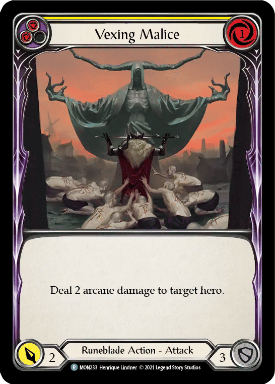 Vexing Malice (Yellow) — Monarch — Flesh and Blood