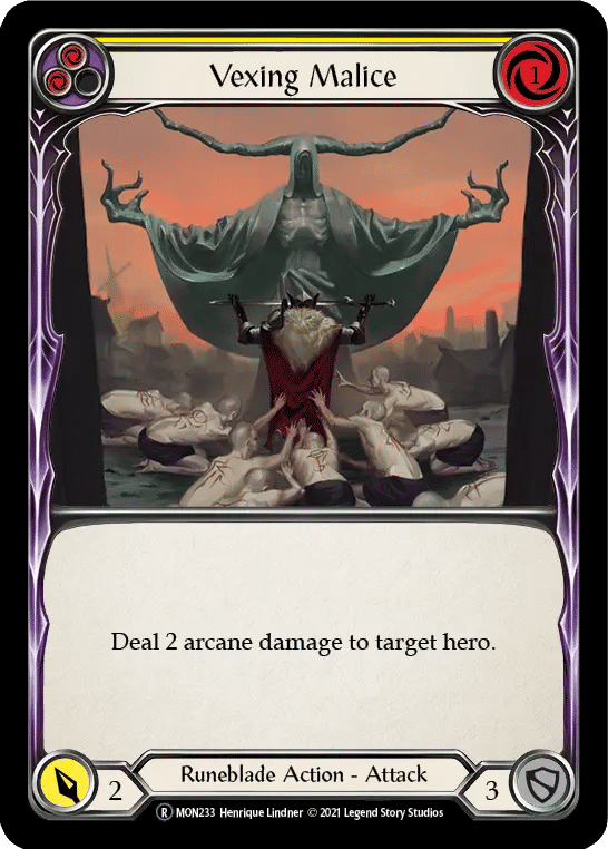 Vexing Malice (Yellow) — Monarch - Unlimited — Flesh and Blood