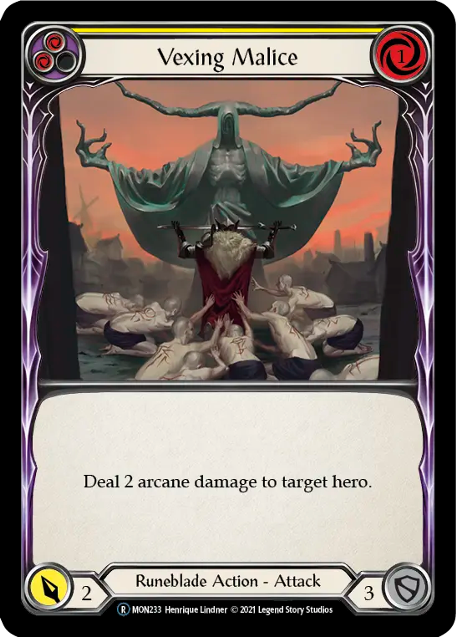 Vexing Malice (Yellow) — Monarch - Unlimited — Flesh and Blood