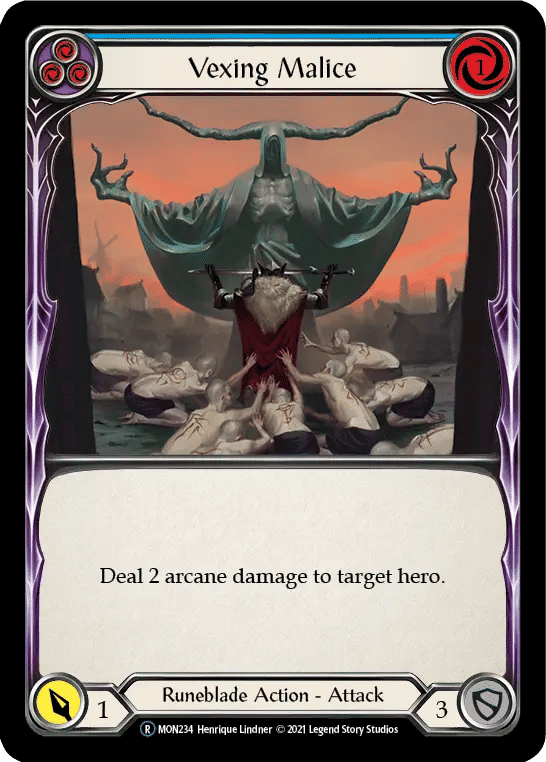 Vexing Malice (Blue) — Monarch - Unlimited — Flesh and Blood