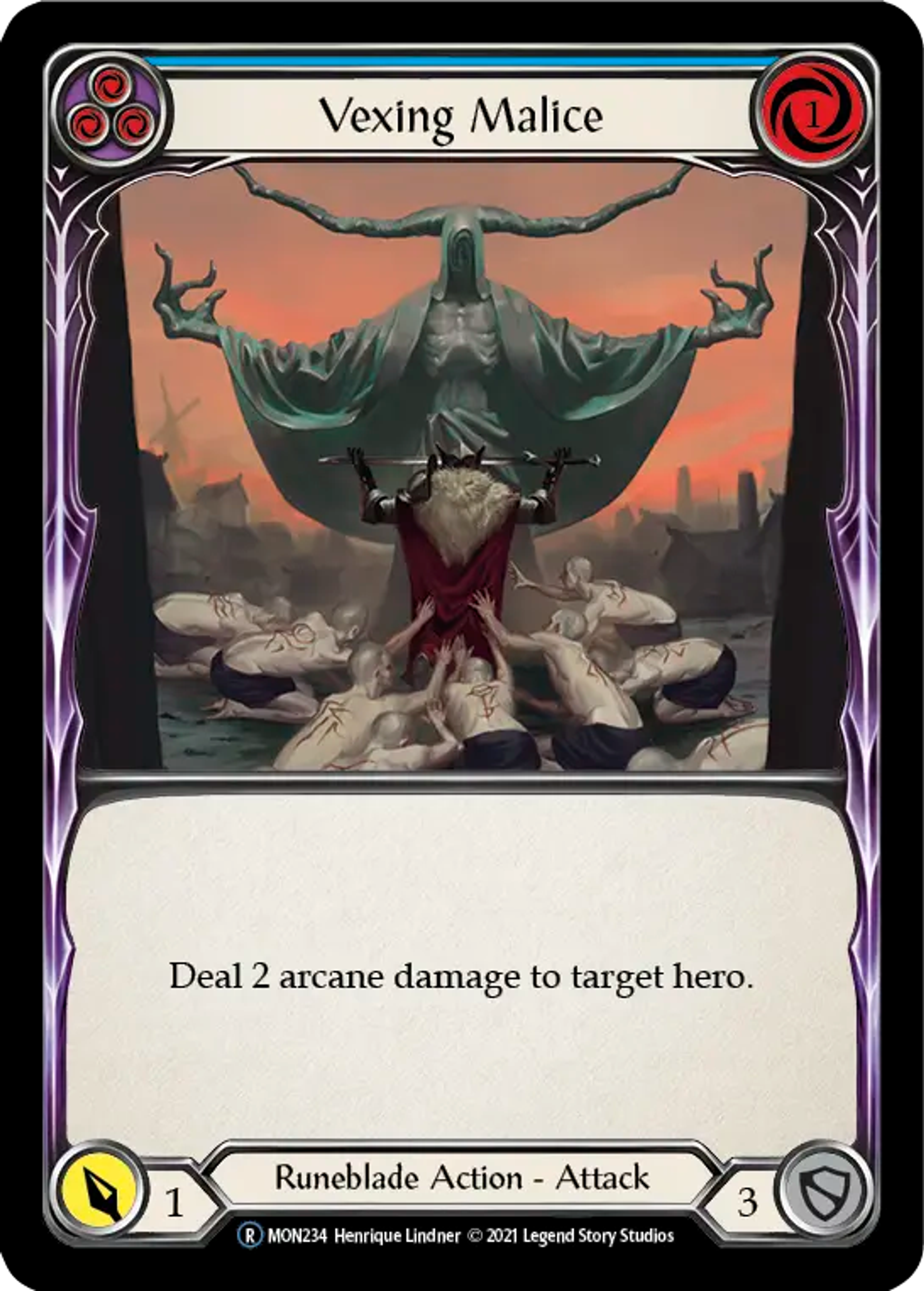 Vexing Malice (Blue) — Monarch - Unlimited — Flesh and Blood