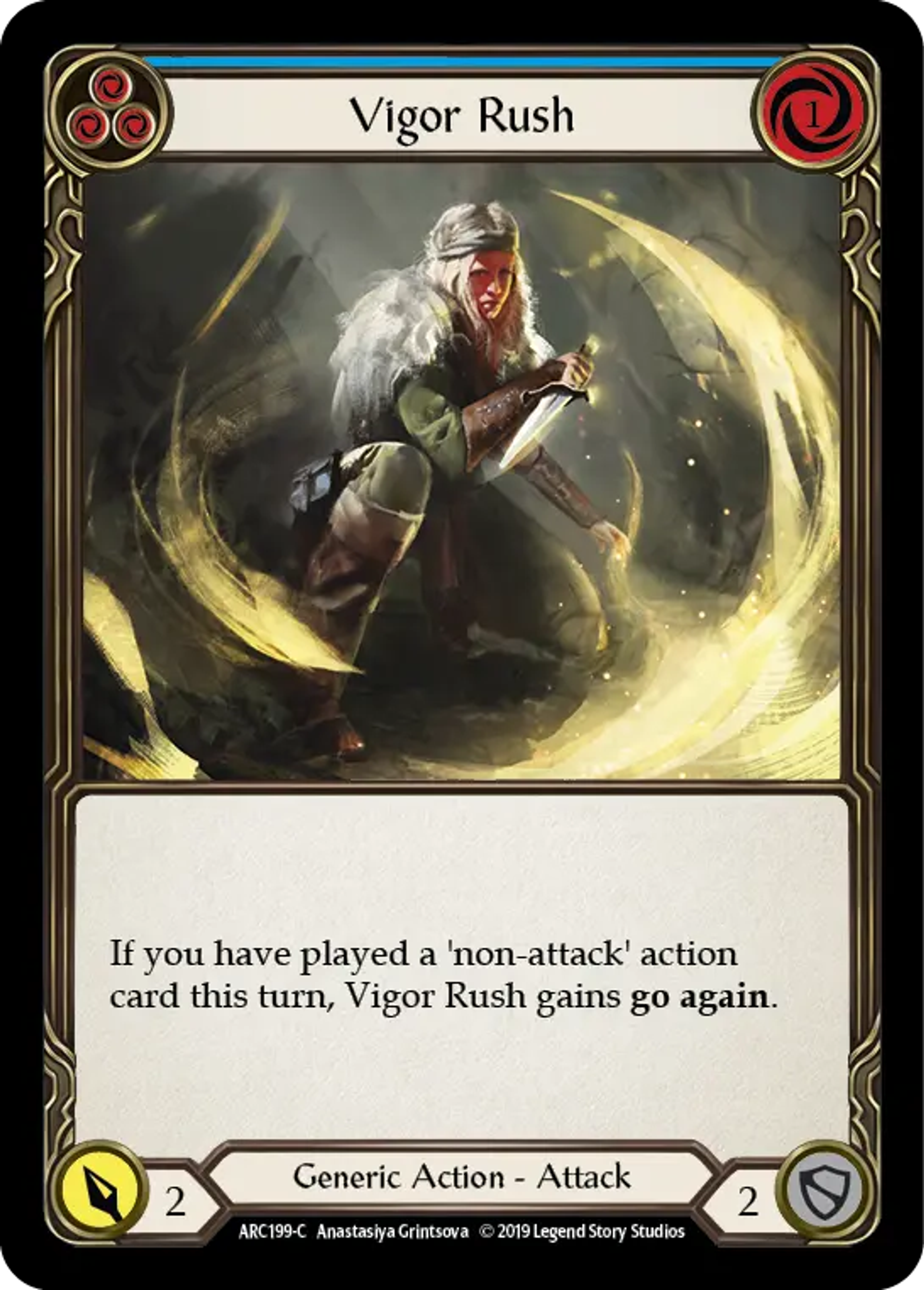 Vigor Rush (Blue) — Arcane Rising — Flesh and Blood