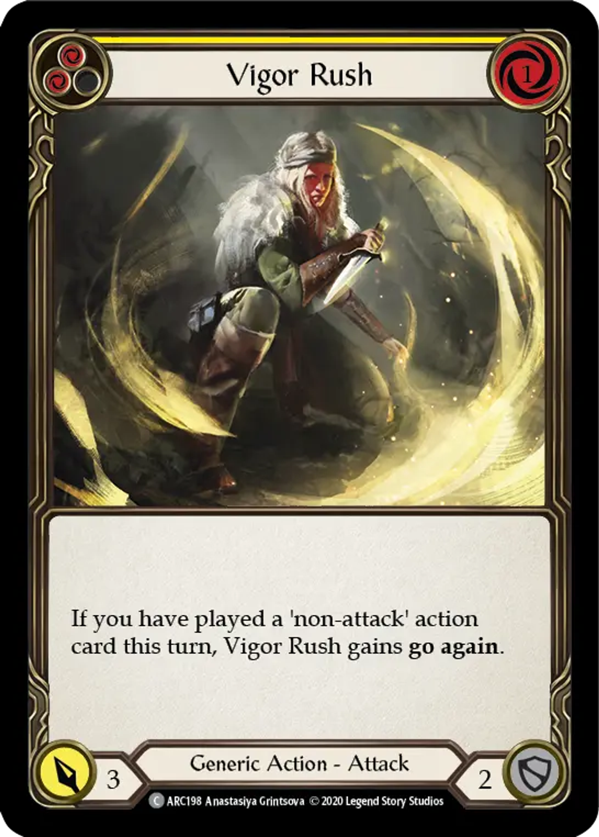 Vigor Rush (Yellow) — Arcane Rising - Unlimited — Flesh and Blood