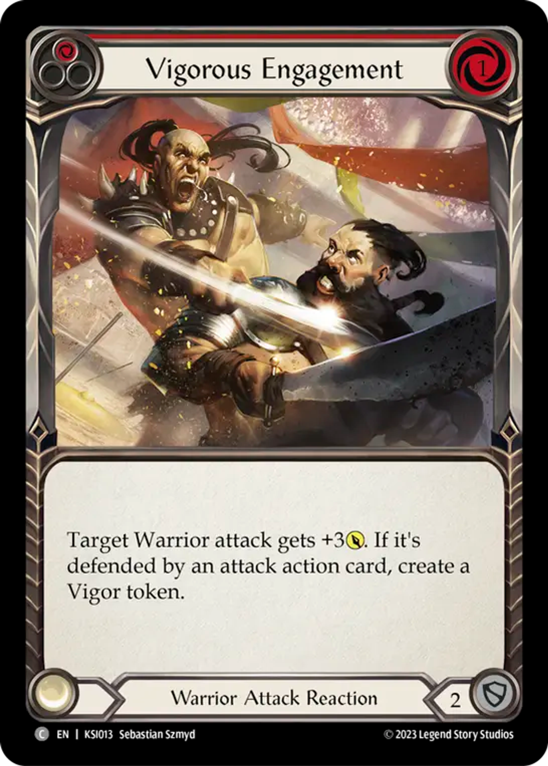 Vigorous Engagement (Red) — Kassai - Heavy Hitters Blitz Deck — Flesh and Blood