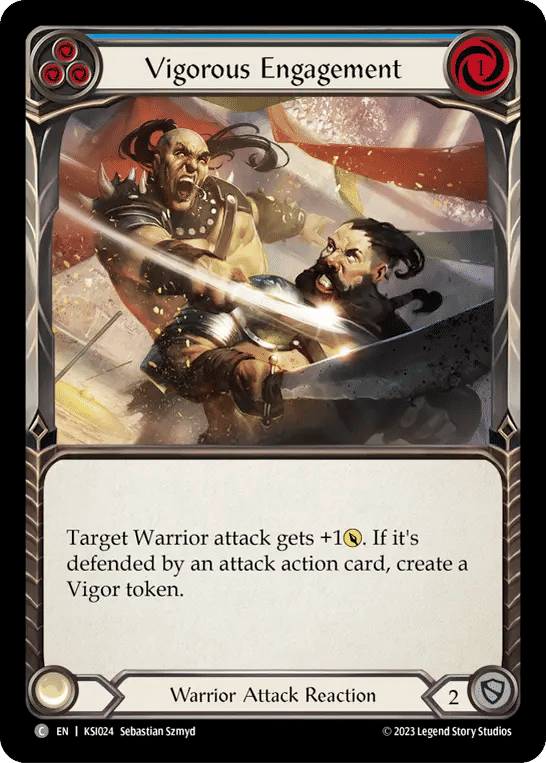 Vigorous Engagement (Blue) — Kassai - Heavy Hitters Blitz Deck — Flesh and Blood