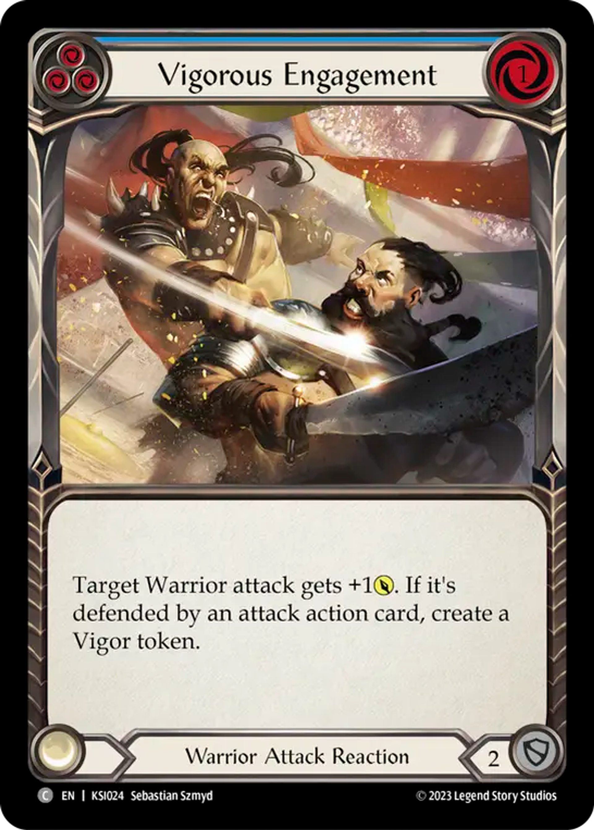 Vigorous Engagement (Blue) — Kassai - Heavy Hitters Blitz Deck — Flesh and Blood