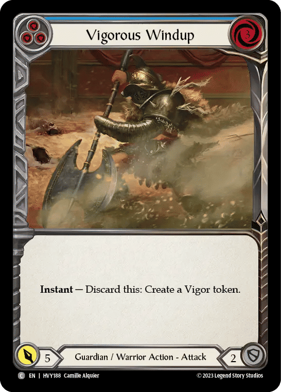 Vigorous Windup (Blue) — Heavy Hitters — Flesh and Blood