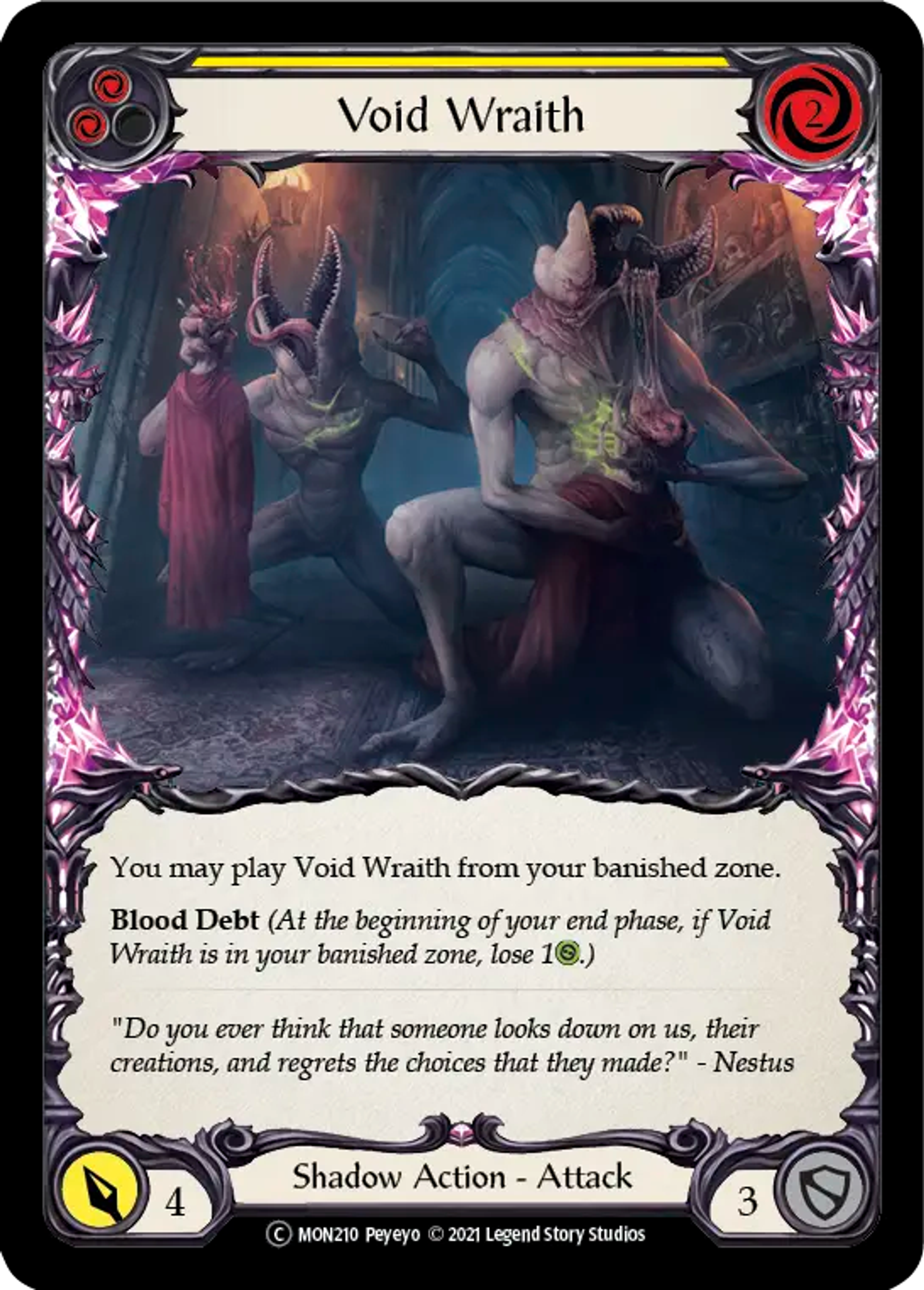Void Wraith (Yellow) — Monarch - Unlimited — Flesh and Blood