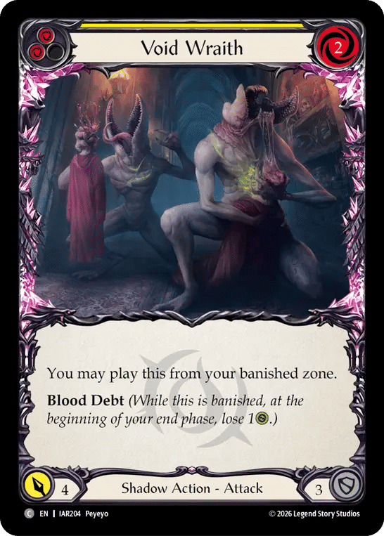 Void Wraith (Yellow) — Usurp the Shadow Throne — Flesh and Blood