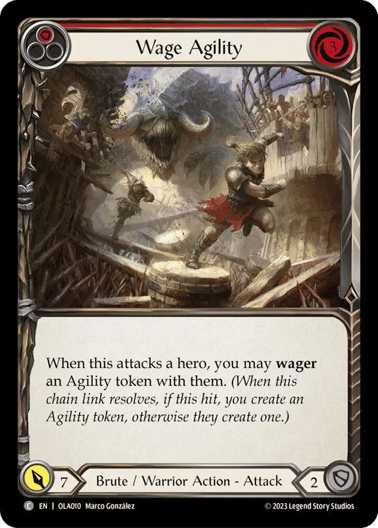 Wage Agility (Red) — Olympia - Heavy Hitters Blitz Deck — Flesh and Blood