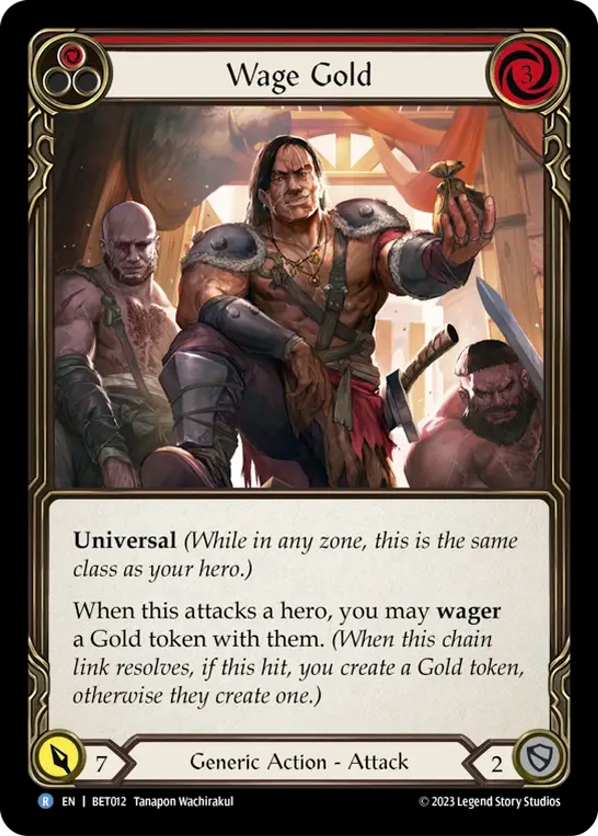 Wage Gold (Red) — Betsy - Heavy Hitters Blitz Deck — Flesh and Blood