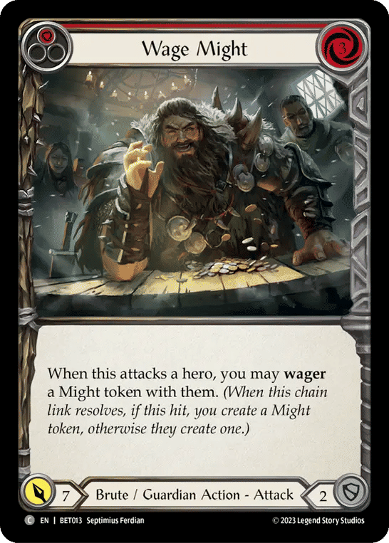 Wage Might (Red) — Betsy - Heavy Hitters Blitz Deck — Flesh and Blood