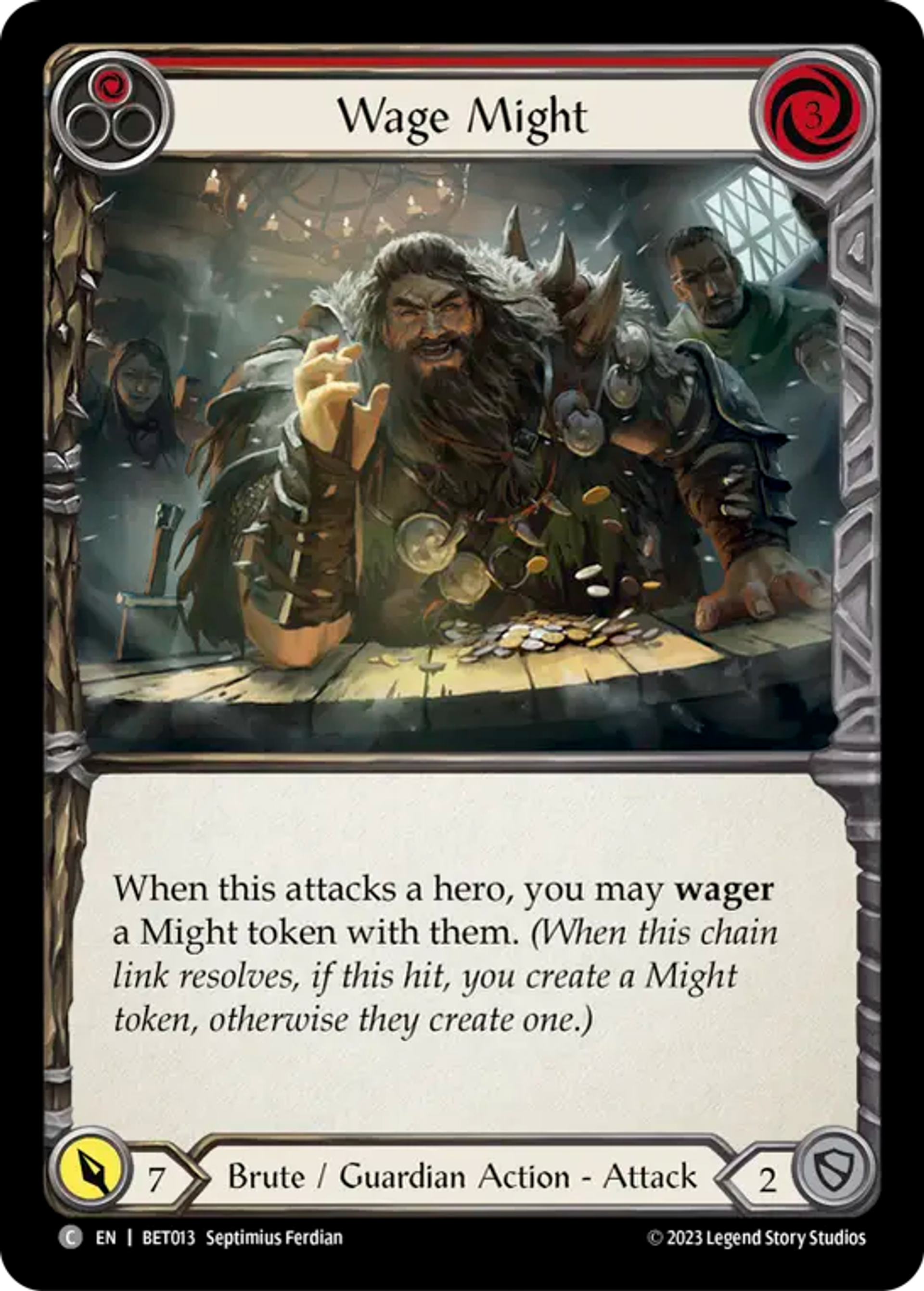 Wage Might (Red) — Betsy - Heavy Hitters Blitz Deck — Flesh and Blood