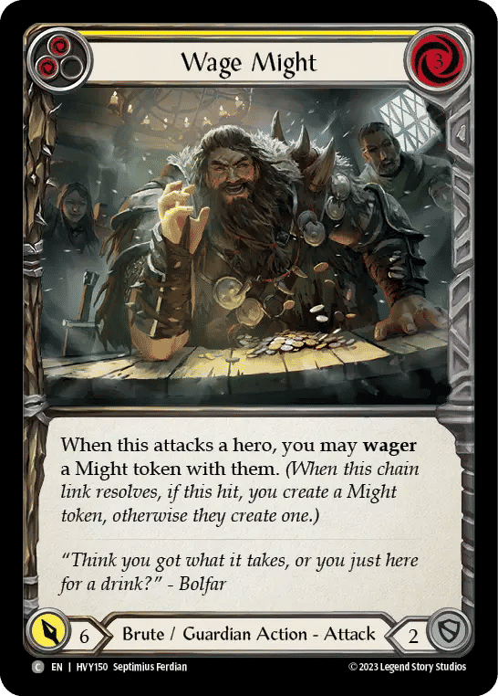 Wage Might (Yellow) — Heavy Hitters — Flesh and Blood