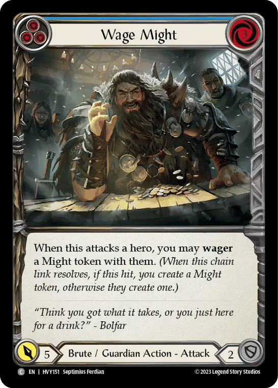 Wage Might (Blue) — Heavy Hitters — Flesh and Blood