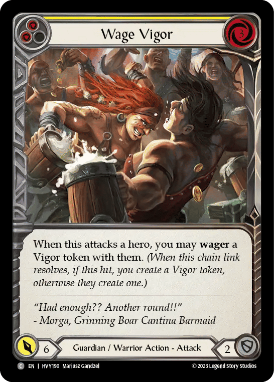 Wage Vigor (Yellow) — Heavy Hitters — Flesh and Blood