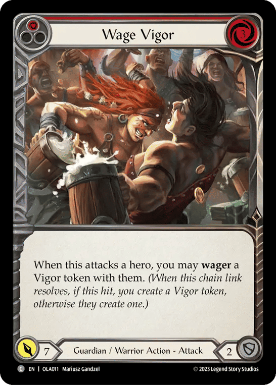 Wage Vigor (Red) — Olympia - Heavy Hitters Blitz Deck — Flesh and Blood