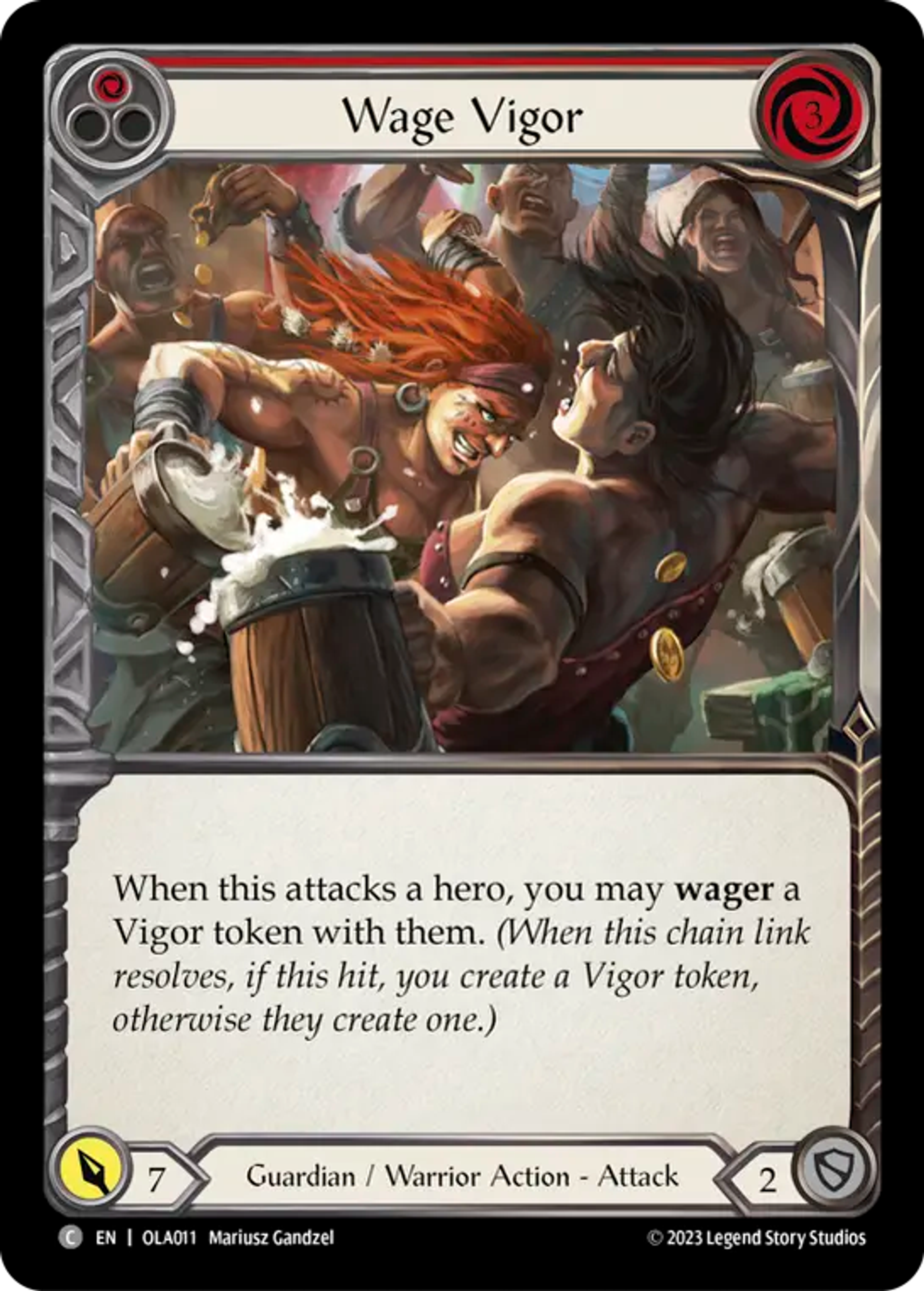 Wage Vigor (Red) — Olympia - Heavy Hitters Blitz Deck — Flesh and Blood