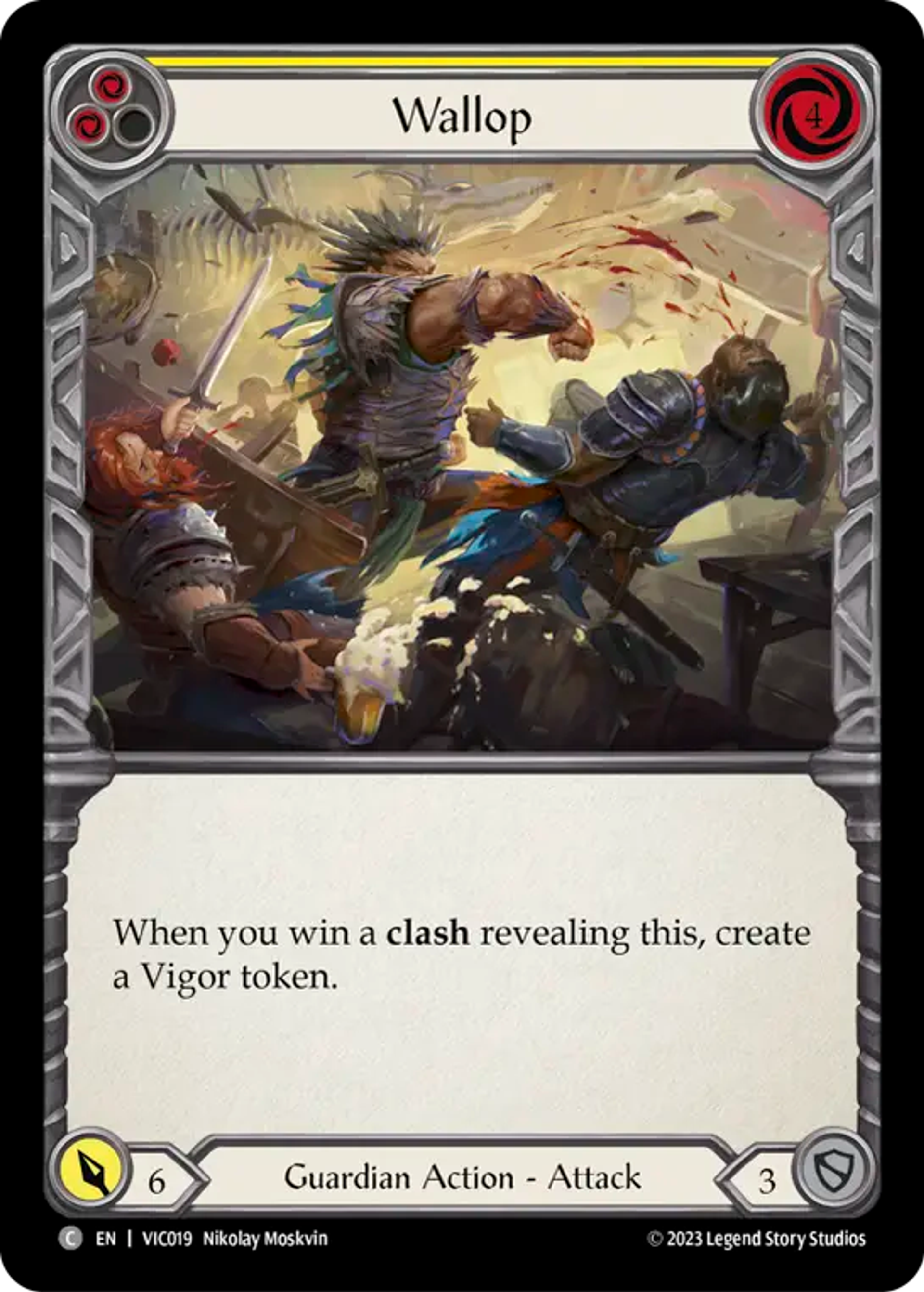 Wallop (Yellow) — Victor - Heavy Hitters Blitz Deck — Flesh and Blood