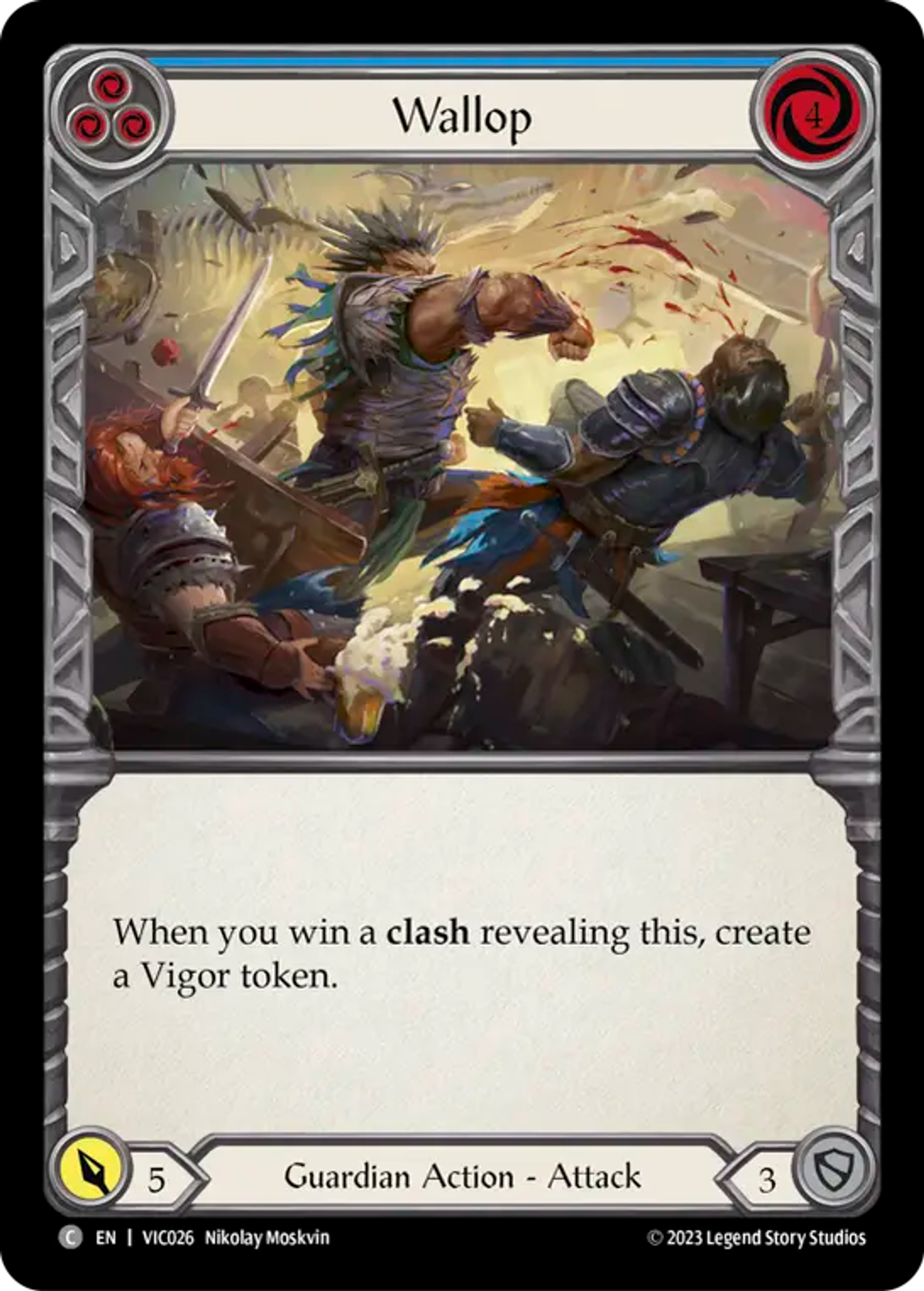 Wallop (Blue) — Victor - Heavy Hitters Blitz Deck — Flesh and Blood