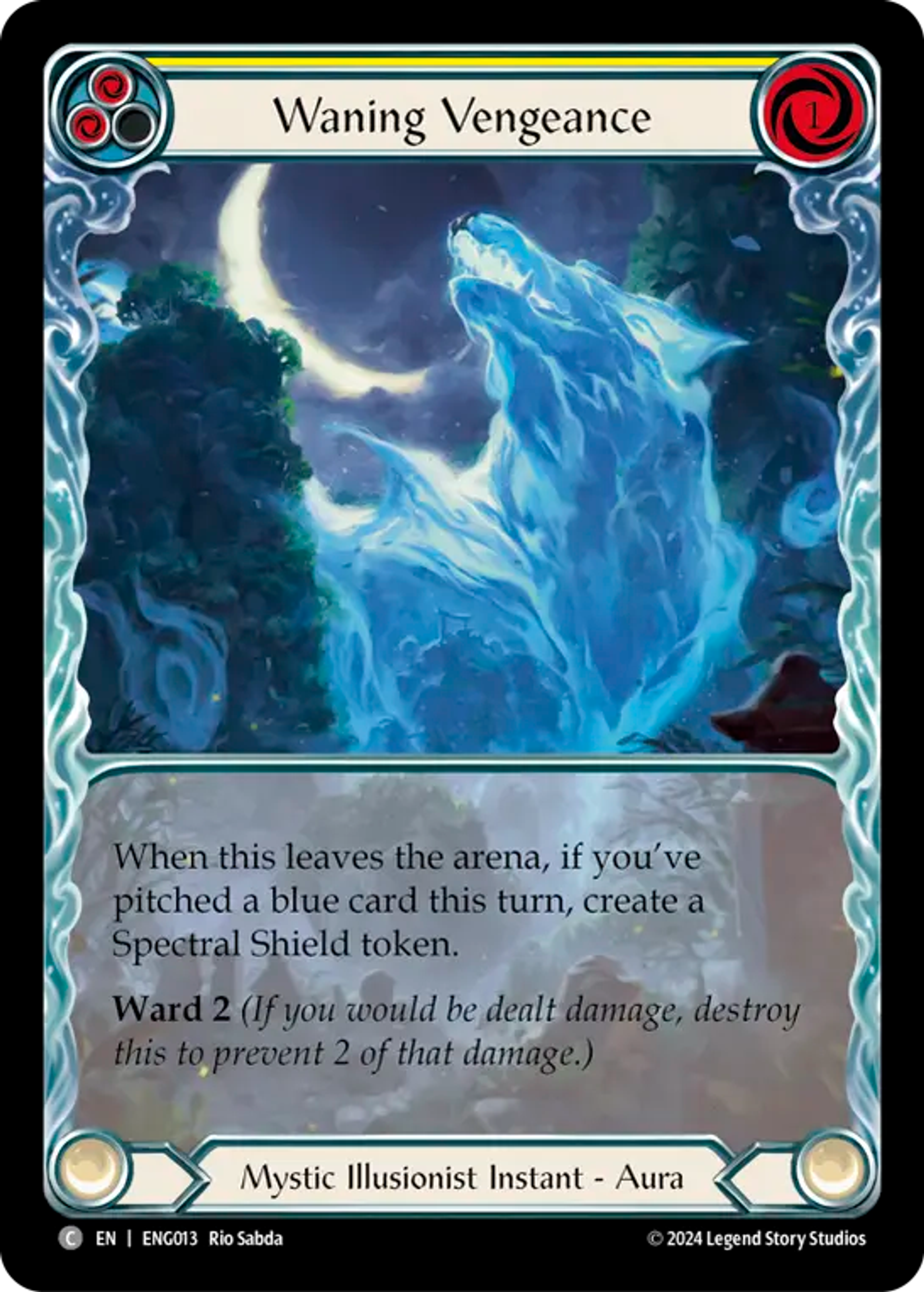 Waning Vengeance (Yellow) — Enigma - Blitz Deck — Flesh and Blood