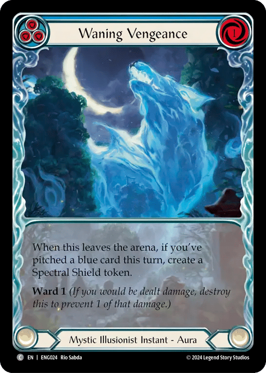 Waning Vengeance (Blue) — Enigma - Blitz Deck — Flesh and Blood