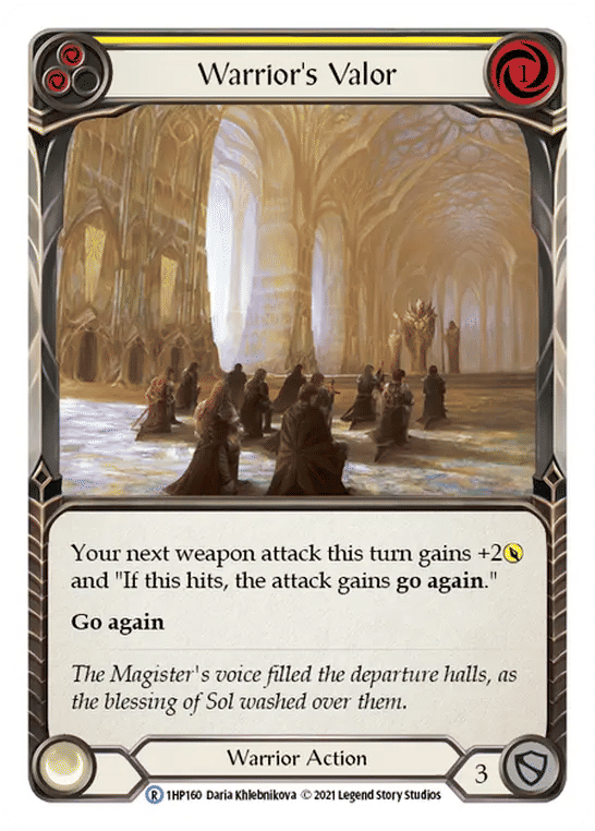 Warrior's Valor (Yellow) — History Pack 1 — Flesh and Blood