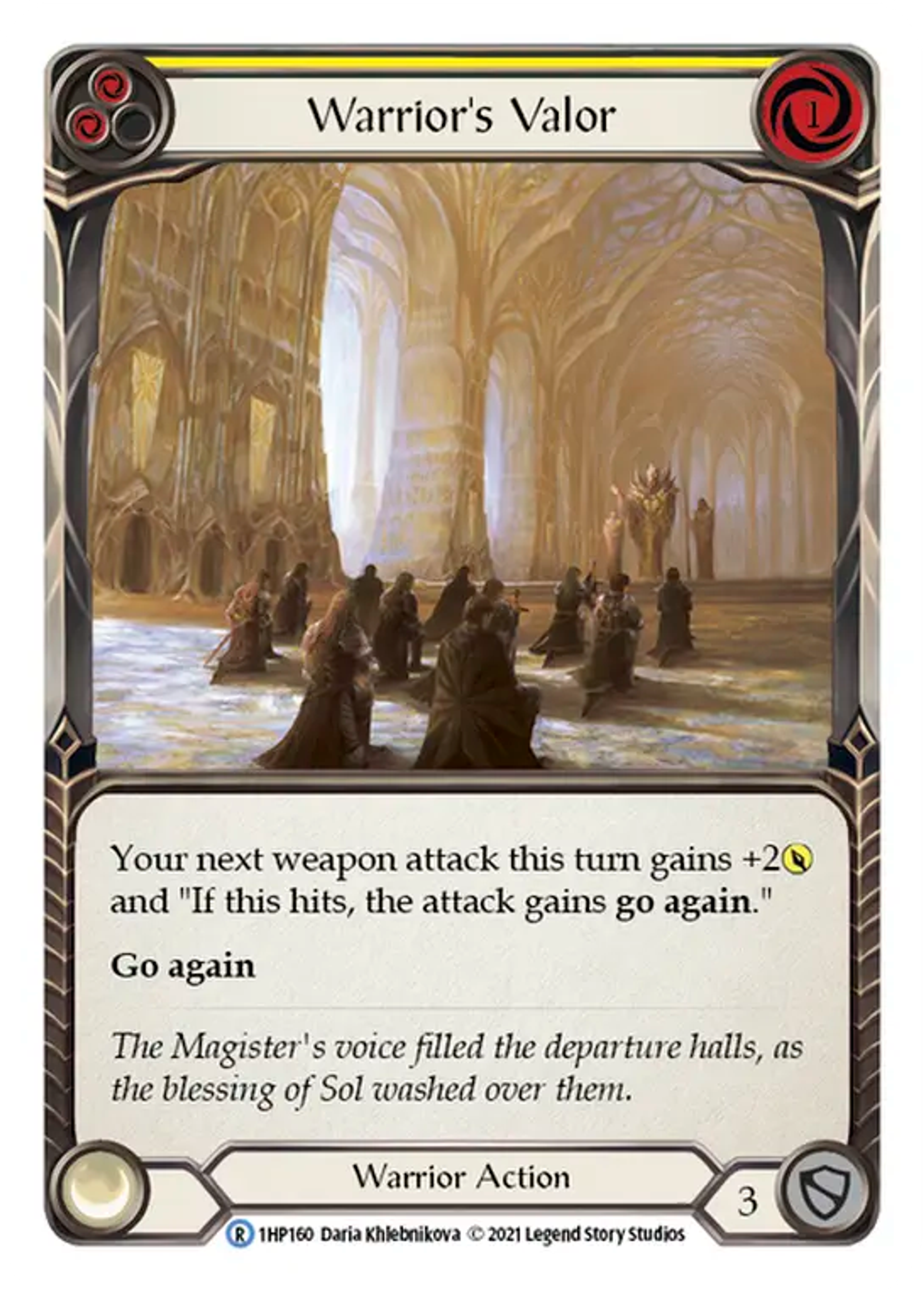 Warrior's Valor (Yellow) — History Pack 1 — Flesh and Blood