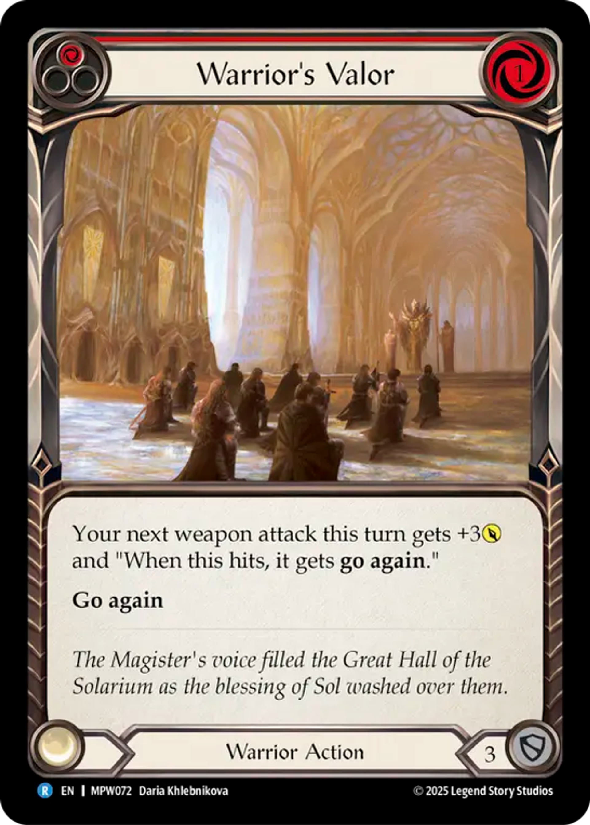 Warrior's Valor (Red) — Mastery Pack Warrior — Flesh and Blood
