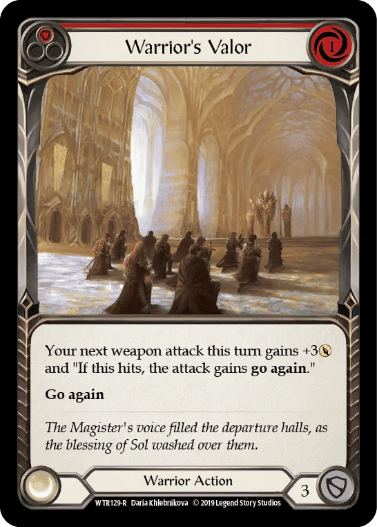 Warrior's Valor (Red) — Welcome to Rathe — Flesh and Blood