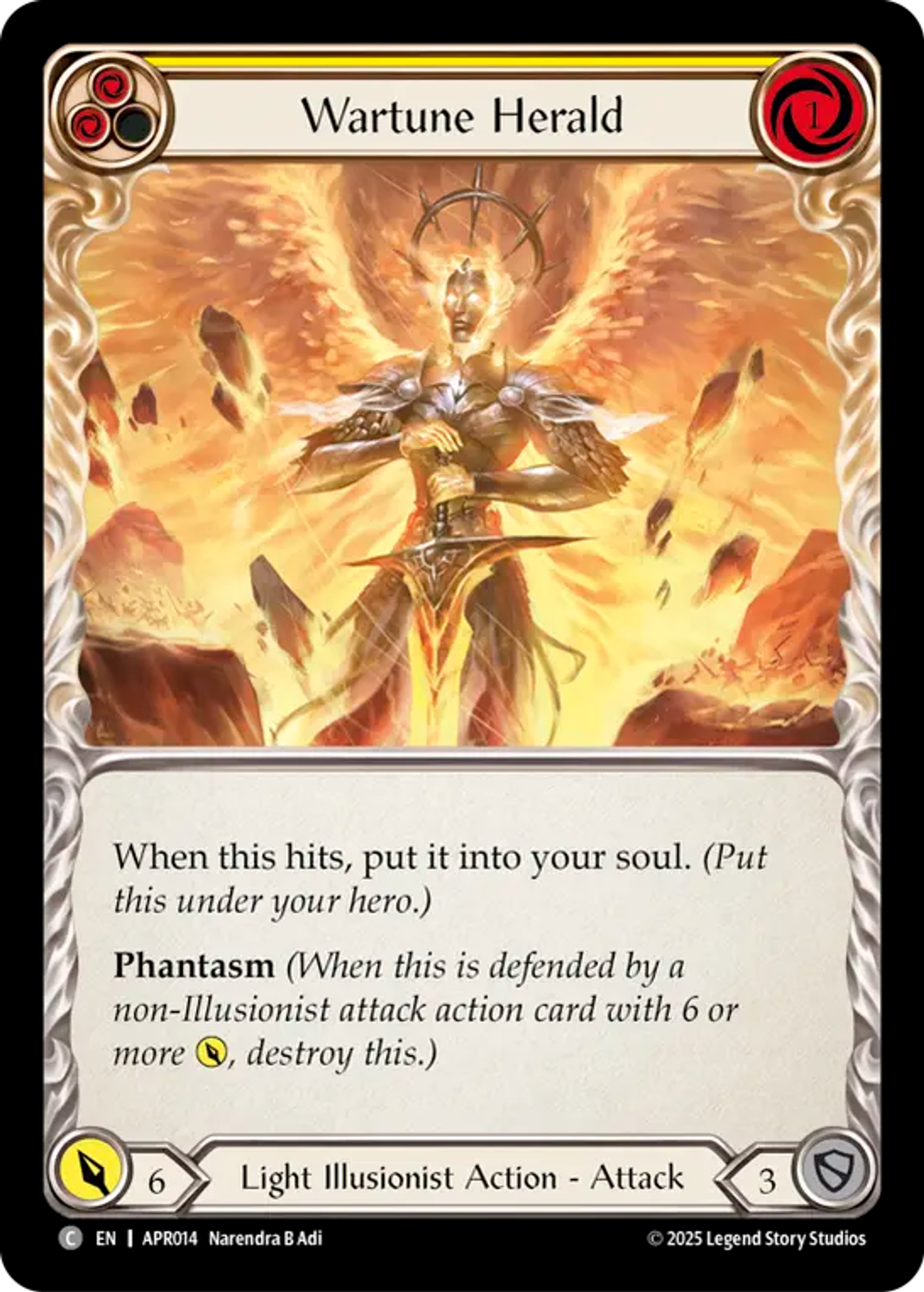 Wartune Herald (Yellow) — Armory Deck Legends - Prism Sculptor of Arc Light — Flesh and Blood