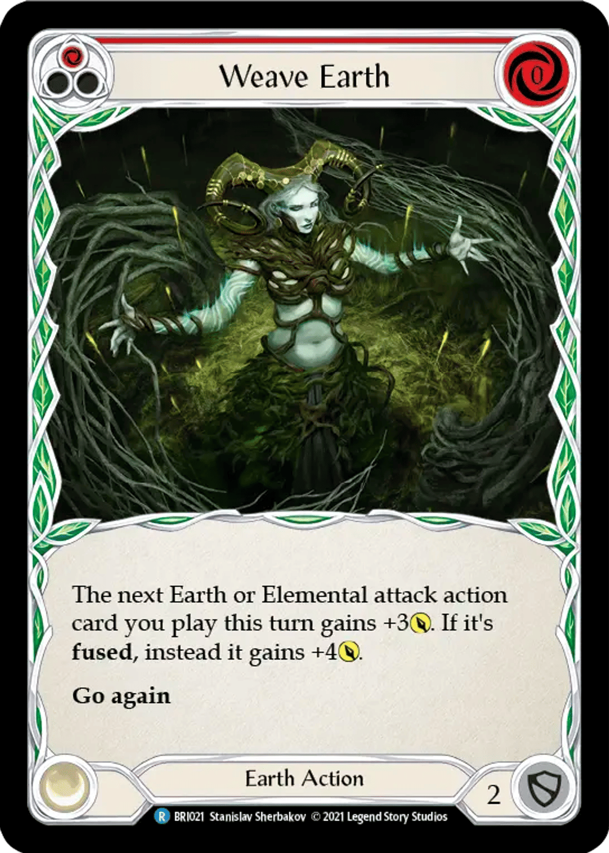 Weave Earth (Red) from Briar - Blitz Deck - Flesh and Blood