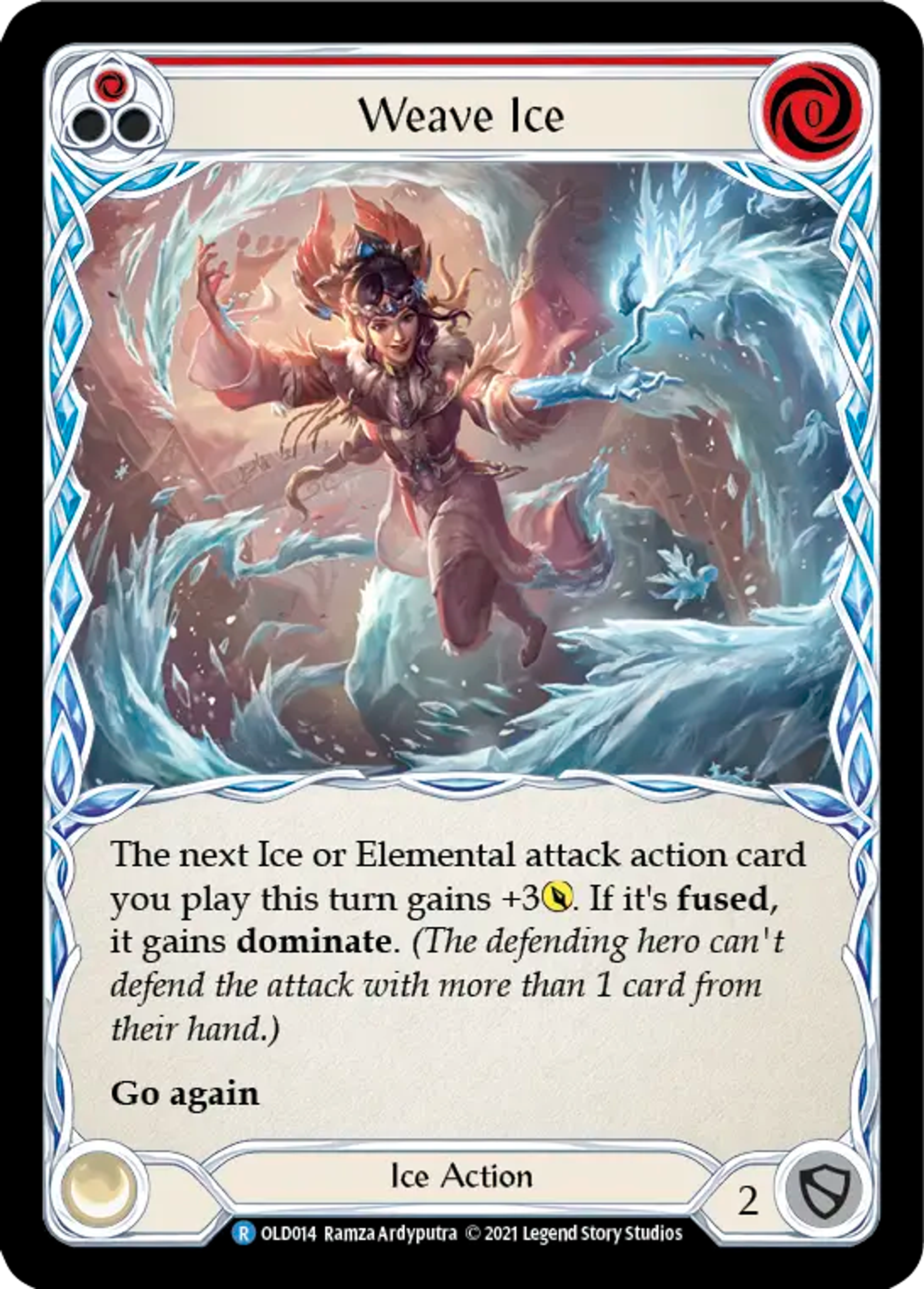 Weave Ice (Red) — Oldhim - Blitz Deck — Flesh and Blood