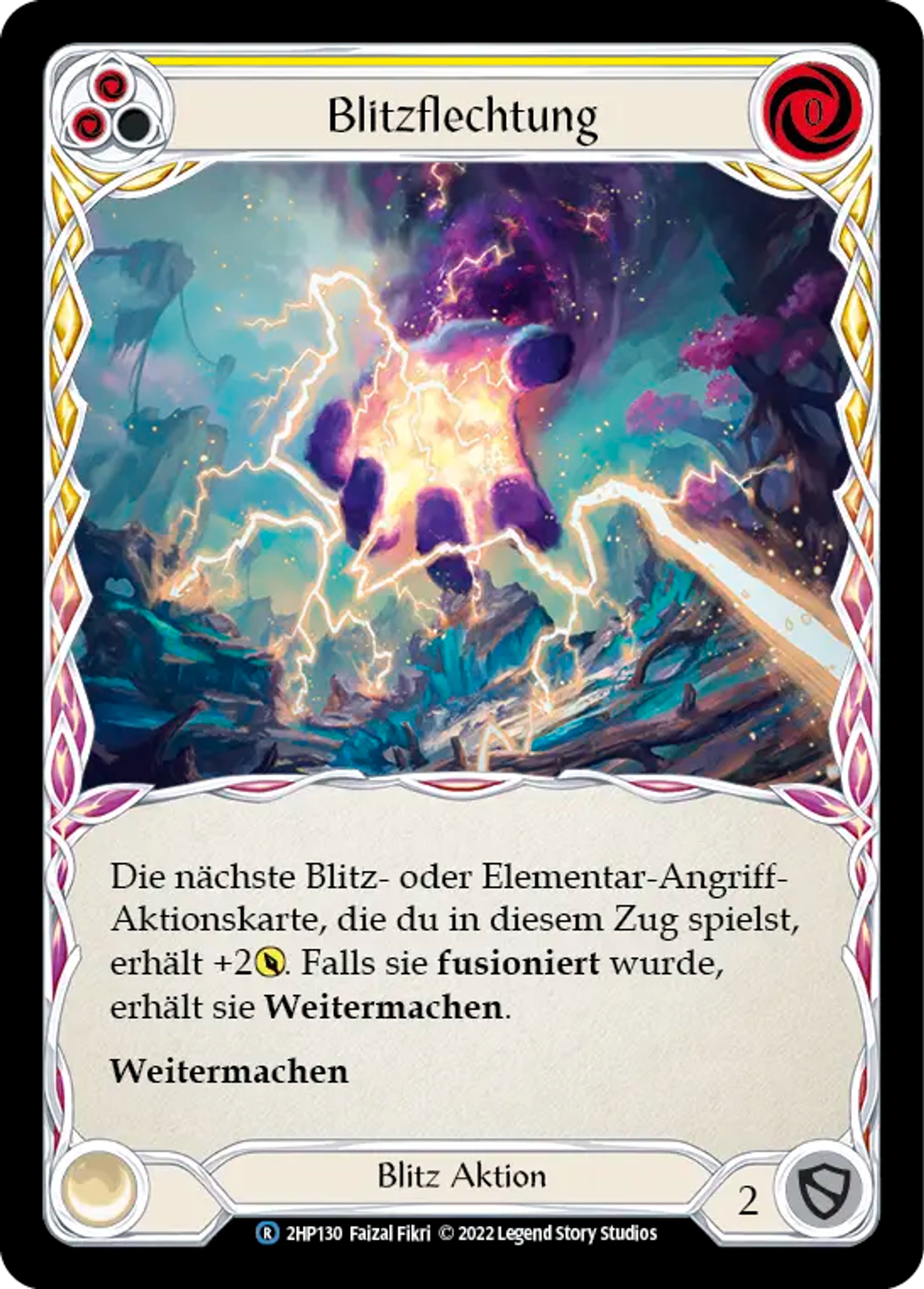 Weave Lightning (Yellow) — History Pack 2 - Black Label — Flesh and Blood