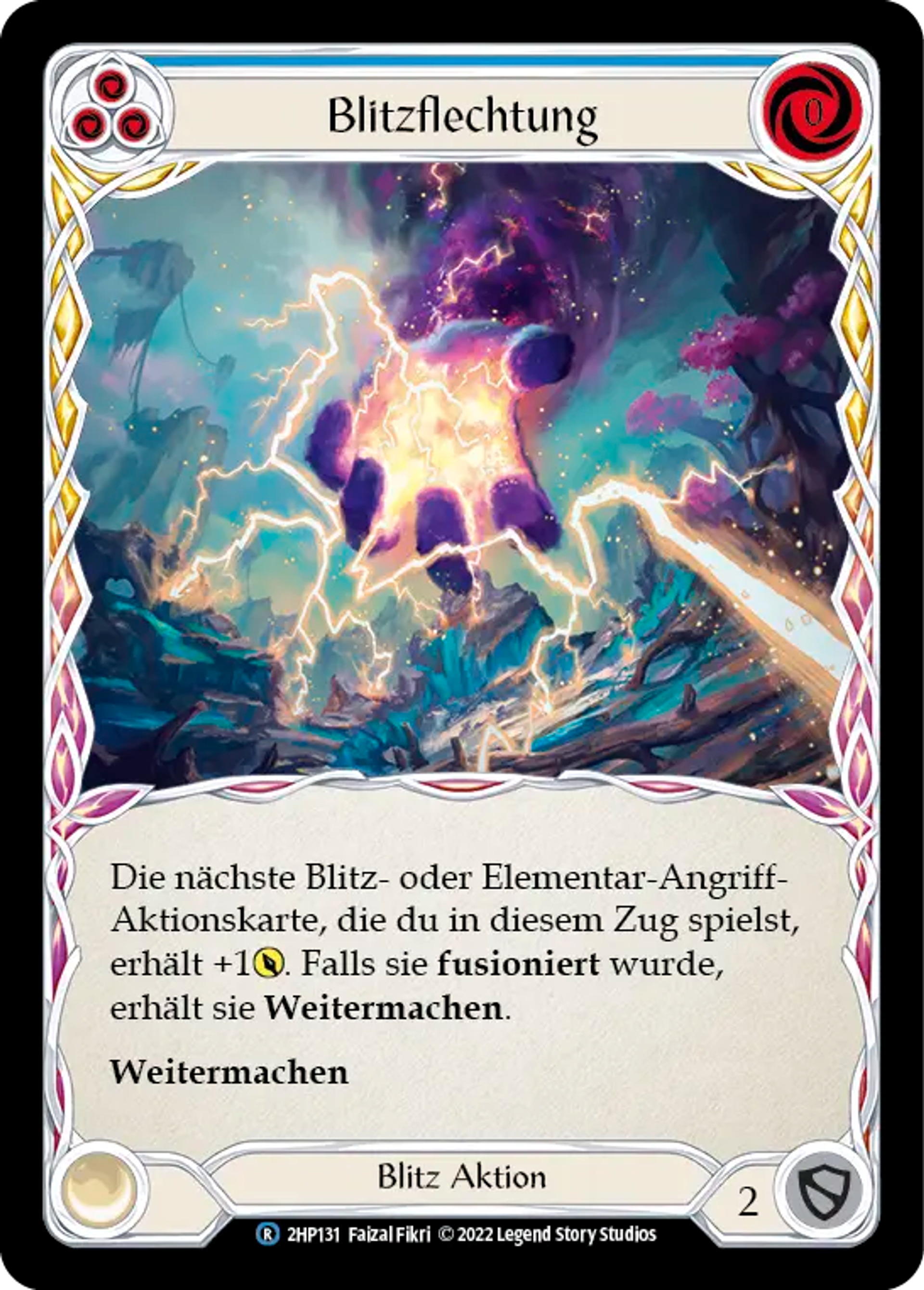 Weave Lightning (Blue) — History Pack 2 - Black Label — Flesh and Blood