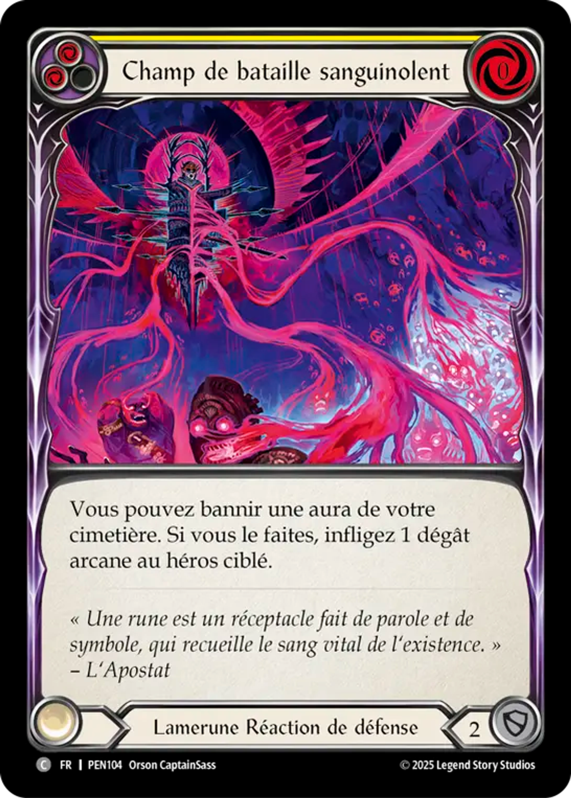 Weeping Battleground (Yellow) — Compendium of Rathe — Flesh and Blood