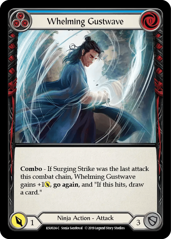Whelming Gustwave (Blue) — Katsu, the Wanderer - Hero Deck — Flesh and Blood